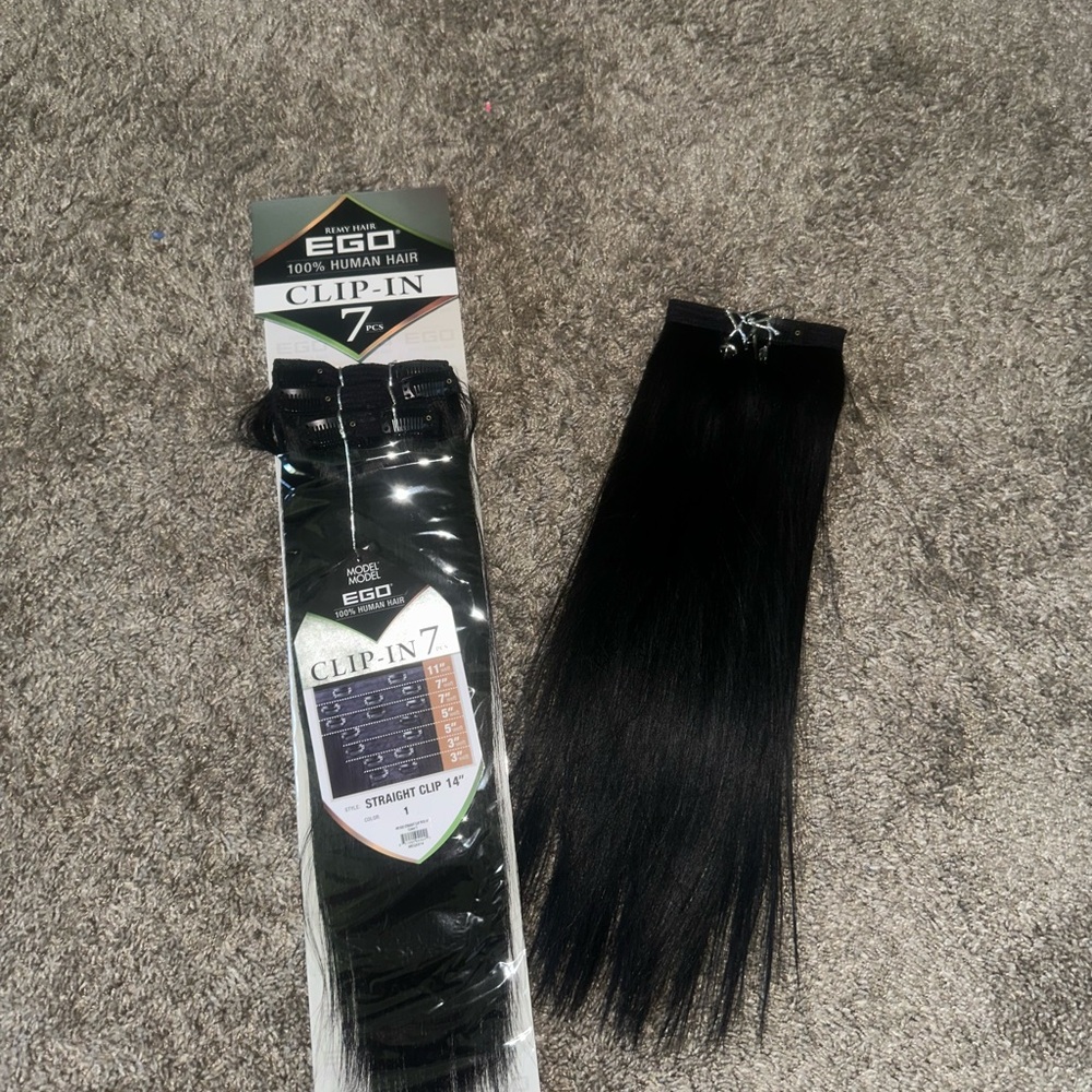 EGO Black Clip-In Hair Extensions